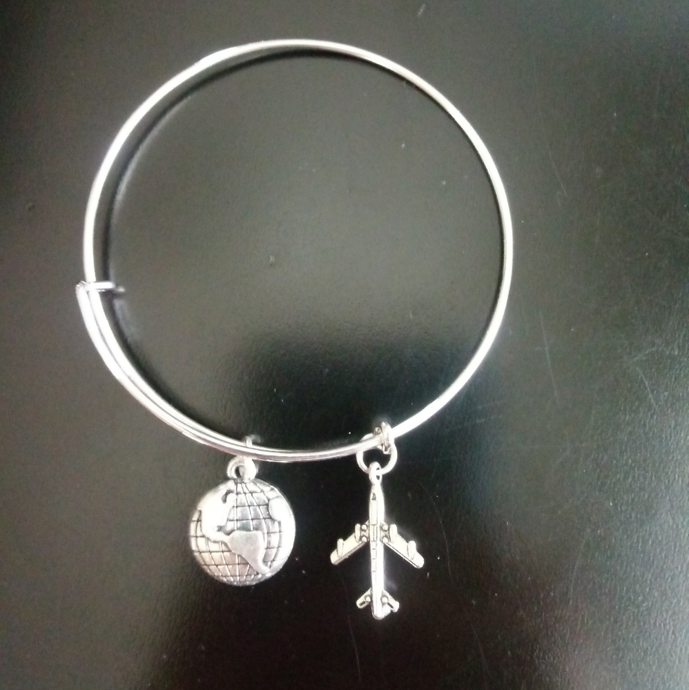 Silver charm bracelet